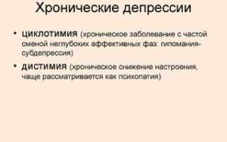 Что такое хроническая депрессия, как бороться, признаки и лечение